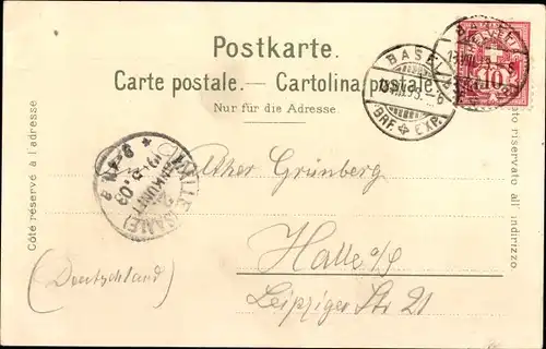 Ak Bâle Basel Stadt Schweiz, Rathaus