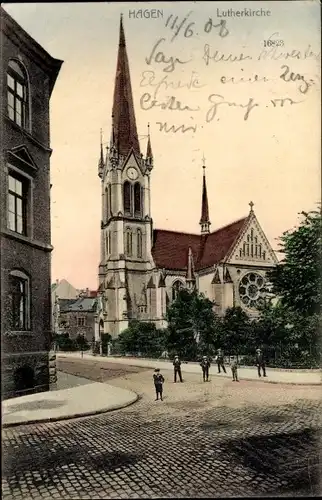 Ak Hagen in Westfalen, Lutherkirche