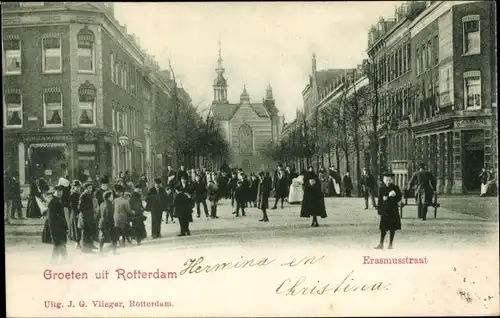 Ak Rotterdam Südholland Niederlande, Erasmusstraat