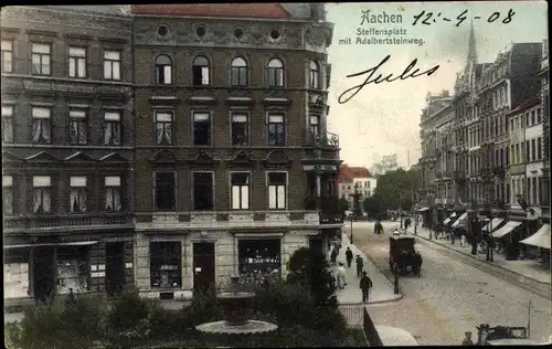 Ak Aachen, Steffensplatz, Adalbertsteinweg