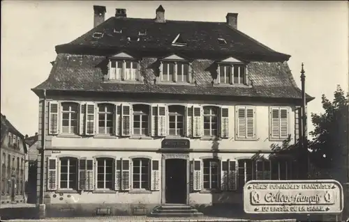 Ak Saarbrücken im Saarland, Domanialschule, Collège Francais du Bassin de la Sarre