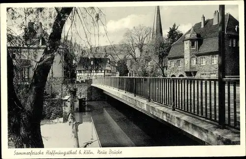 Ak Hoffnungsthal Rösrath, Neue Brücke, Ortspartie