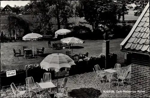 Ak Rossum Maasdriel Gelderland, Café Restaurant H. Hutte, Gartenterrasse