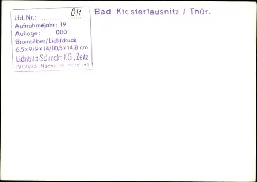 Foto Ak Bad Klosterlausnitz in Thüringen, Kurhotel Köppe