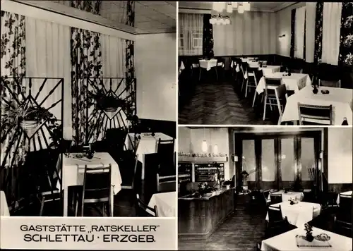 Ak Schlettau Erzgebirge, Gaststätte Ratskeller, Inh. K. Wagner