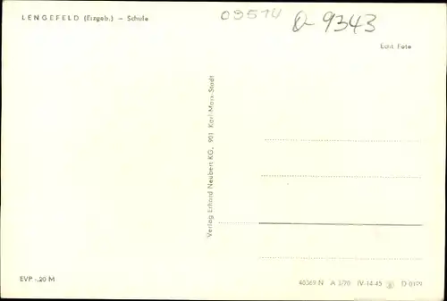 Ak Lengefeld Erzgebirge, Schule