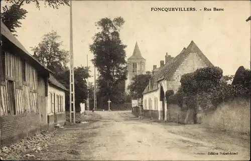 Ak Foncquevillers Pas-de-Calais, Rue Basse