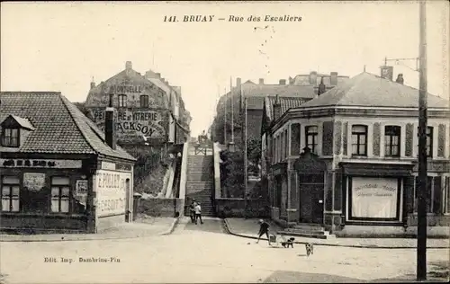 Ak Bruay Pas de Calais, Rue des Escaliers