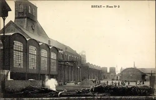 Ak Bruay Pas de Calais, Fosse No 3