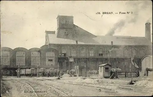 Ak Bruay Pas de Calais, Fosse No 3