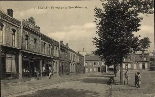 Ak Bruay Pas de Calais, Un cote de la Place Marmottan