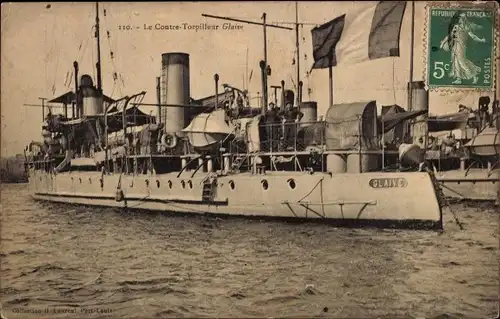 Ak Französisches Kriegsschiff, Contre Torpilleur Glaive