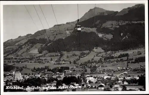 Ak Kitzbühel in Tirol, Seilbahn auf dem Hahnenkamm, Ort