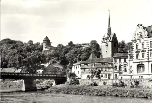 Ak Untermhaus Gera in Thüringen, Marienkirche, Schloss Osterstein, Terrassencafe