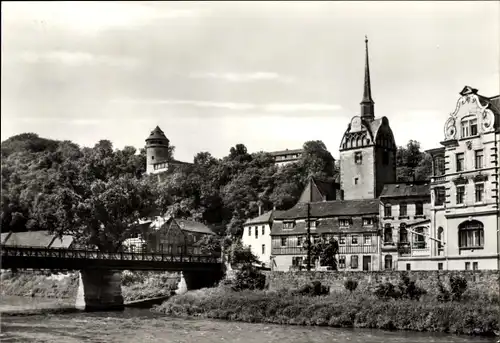 Ak Untermhaus Gera in Thüringen, Marienkirche, Schloss Osterstein, Terrassencafe