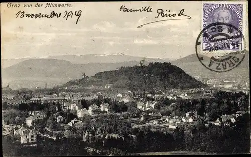 Ak Graz Steiermark, Blick von der Hilmwarte