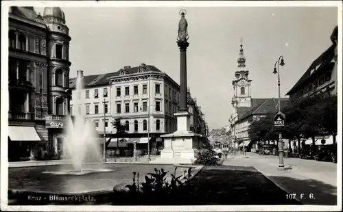 Ak Graz Steiermark, Bismarckplatz