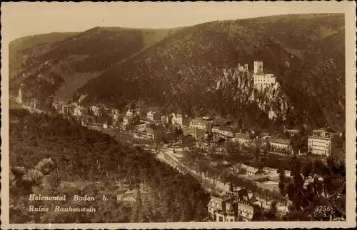 Ak Baden b. Wien Niederösterreich, Helenental, Ruine Rauhenstein