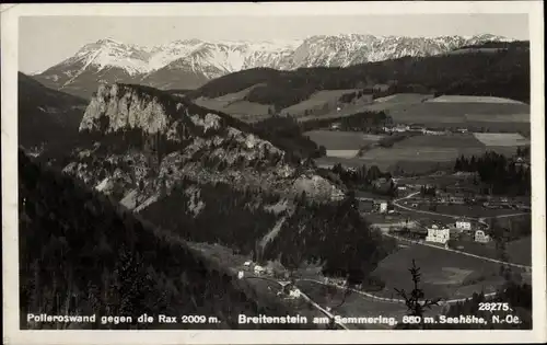 Ak Breitenstein am Semmering Niederösterreich, Pollerswand gegen die Rax