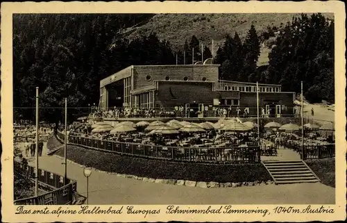 Ak Semmering in Niederösterreich, Schwimmbad