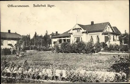Ak Sollefteå Schweden, Officersmessen, läger