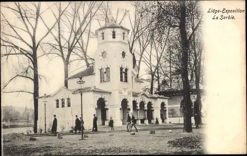 Ak Lüttich, Weltausstellung 1905, Pavillon Serbiens