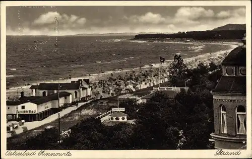 Ak Ostseebad Zinnowitz auf Usedom, Blick auf den Strand