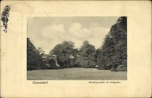 Ak Düsseldorf am Rhein, Milchhäuschen im Hofgarten