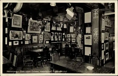 Ak Heidelberg, Zum roten Ochsen, historisches Studentenlokal