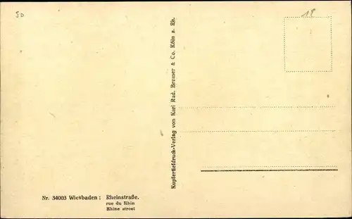 Ak Wiesbaden in Hessen, Rheinstraße, Hotel, Straßenbahn