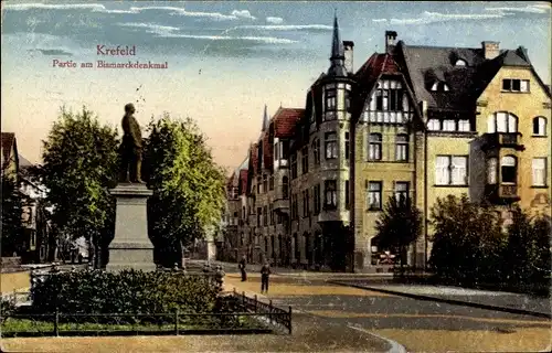 Ak Krefeld am Niederrhein, Bismarckdenkmal