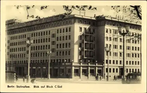 Ak Berlin Friedrichshain, Stalinallee, Block C Süd