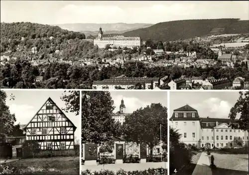 Ak Rudolstadt in Thüringen, Blick vom Süden, Museum Thür. Bauernhäuser, Schloss Ludwigslust