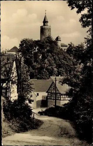 Ak Posterstein im Altenburger Land, Blick auf die Burg