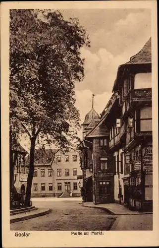 Ak Goslar am Harz, Partie am Markt