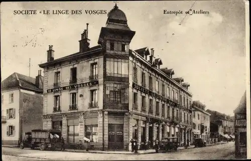 Ak Gérardmer Lothringen Vosges, Societe Le Linge des Vosges, Entrepot et Ateliers