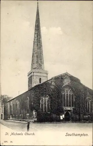 Ak Southampton Hampshire England, St. Michaels Church