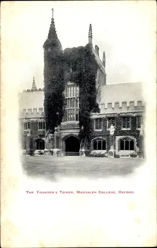 Ak Oxford Oxfordshire England, The Founder's Tower, Magdalen College