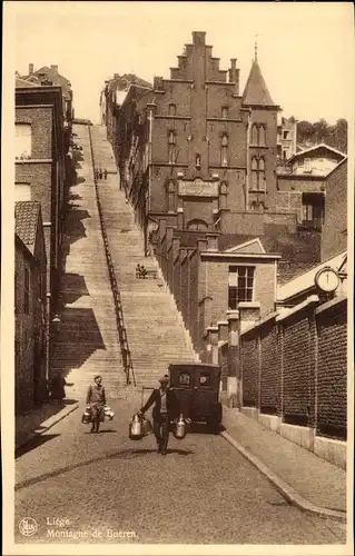 Ak Liège Lüttich Wallonien, Montagne de Bueren