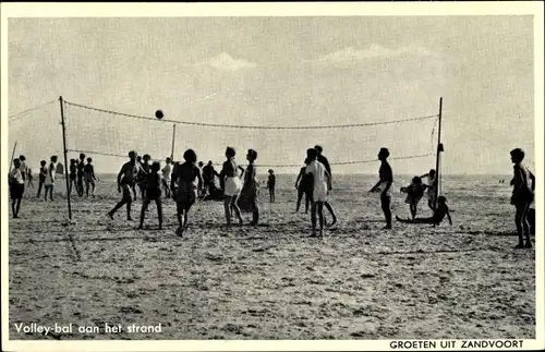 Ak Zandvoort Nordholland Niederlande, Volley-bal aan het strand