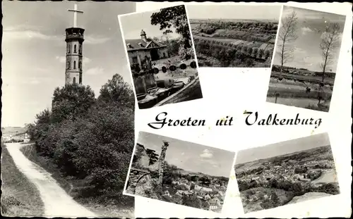 Ak Valkenburg (Lb.) Limburg Niederlande, Kirche, Landschaft, Brücke, Panorama