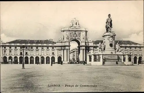 Ak Lissabon Portugal, Praca de Commercio