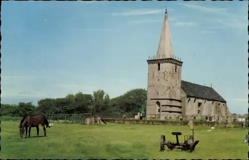 Ak Hoorn Terschelling Friesland Niederlande, 13e eeuwse Kerk