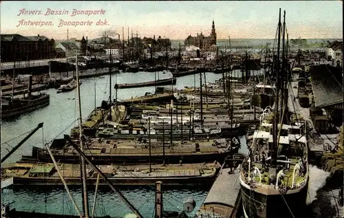 Ak Anvers Antwerpen Flandern, Bonaparte dok