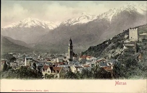 Ak Meran Meran Südtirol, Gesamtansicht