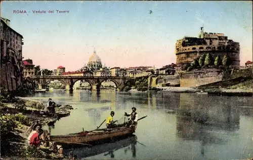 Ak Roma Rom Lazio, Veduta del Tevere