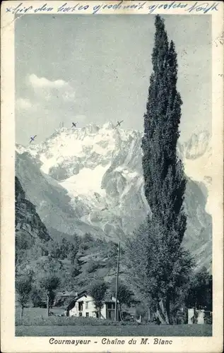 Postkarte Courmayeur Aostatal Italien, Mont-Blanc-Gebirge