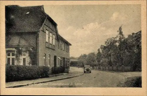 Ak Pattensen in Niedersachsen, Dorfstraße mit Geschäftshaus J. Schmit