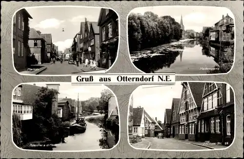 Ak Otterndorf in Niedersachsen, Medempartie, Marktstraße, Voss Straße