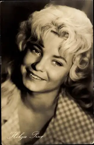 Ak Schauspielerin Helga Piur, Portrait, DEFA Film, Wo der Zug nicht lange hält